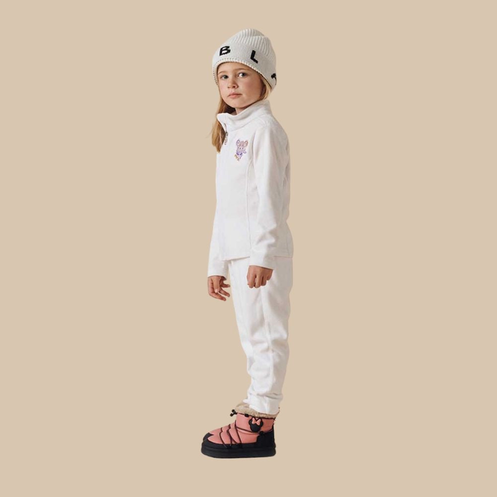 Poivre Blanc Girls Ski Micro Fleece Jacket - White