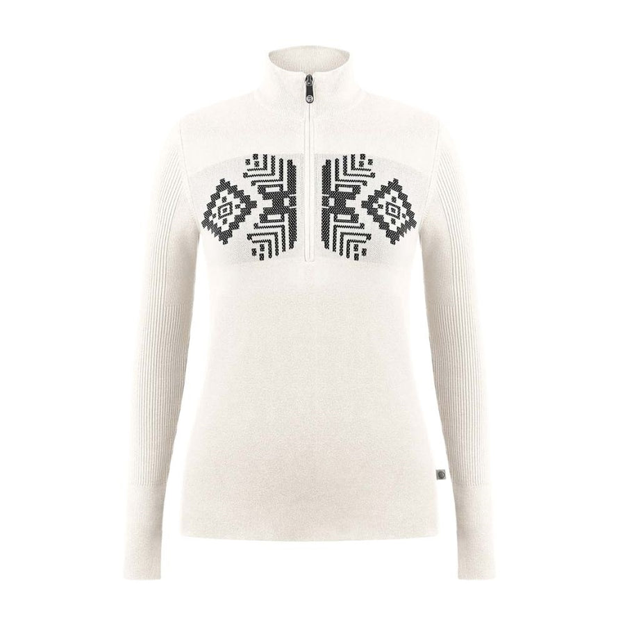 Poivre Blanc Womens Knitted Ski Sweater - White