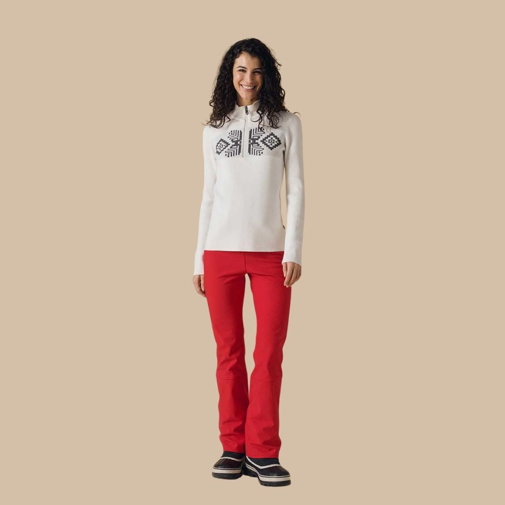 Poivre Blanc Womens Knitted Ski Sweater - White