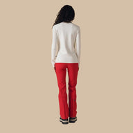 Poivre Blanc Womens Knitted Ski Sweater - White