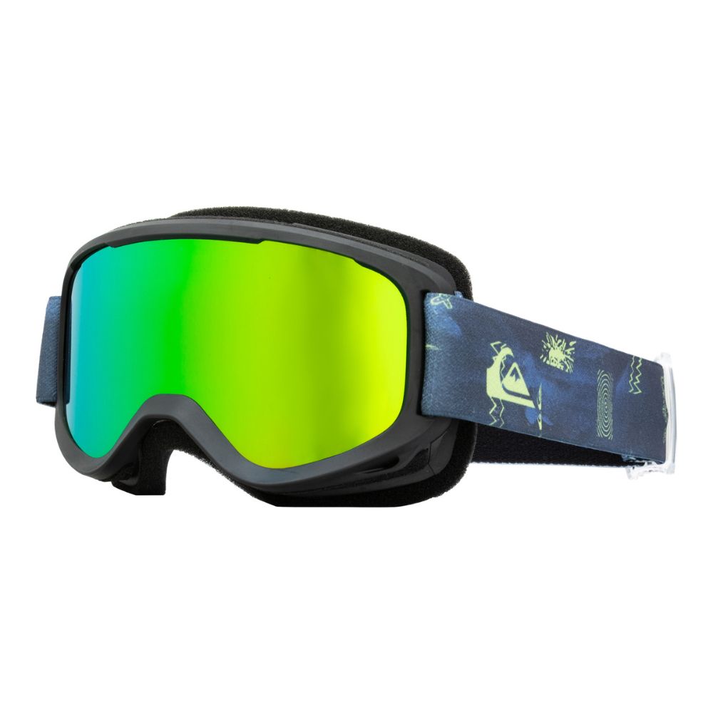 Quiksilver Little Grom Boys Ski Goggles Shadow Check Green Cat.3