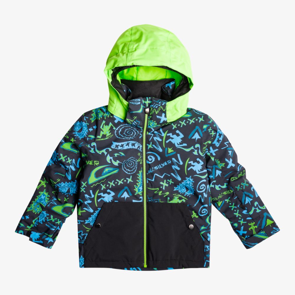 Quiksilver Little Mission Boys Ski Jacket, Ski Pants & Mittens Bundle