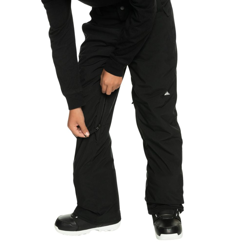 Boys Ski Pants Quiksilver Estate -Black Boys Ski Pants
