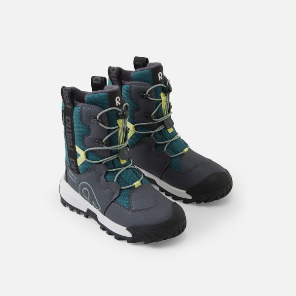 Arctic-Proof Waterproof Kids Snow Boots, Dark Teal - Reima Finlander