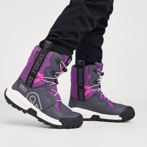 Arctic-Proof Waterproof Kids Snow Boots, Plum Purple - Reima Finlander