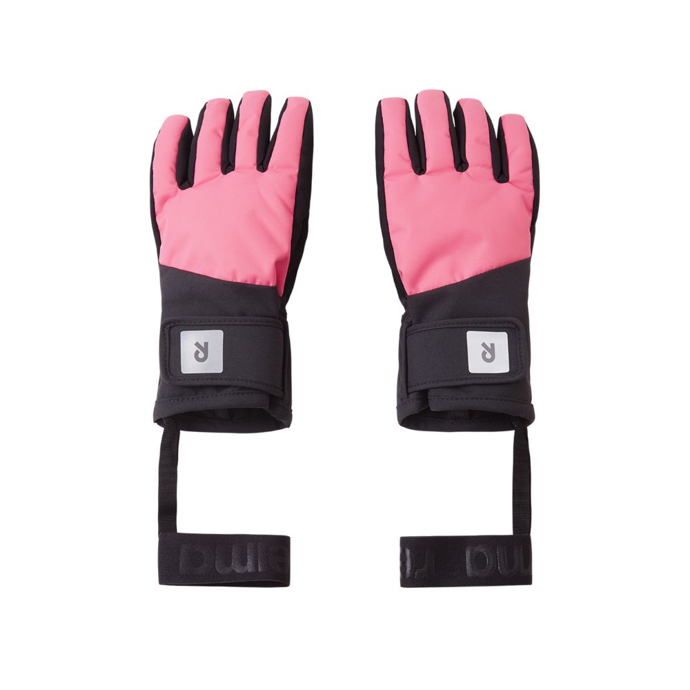 Reima Hanskas Kids Ski Gloves, Coral Pink