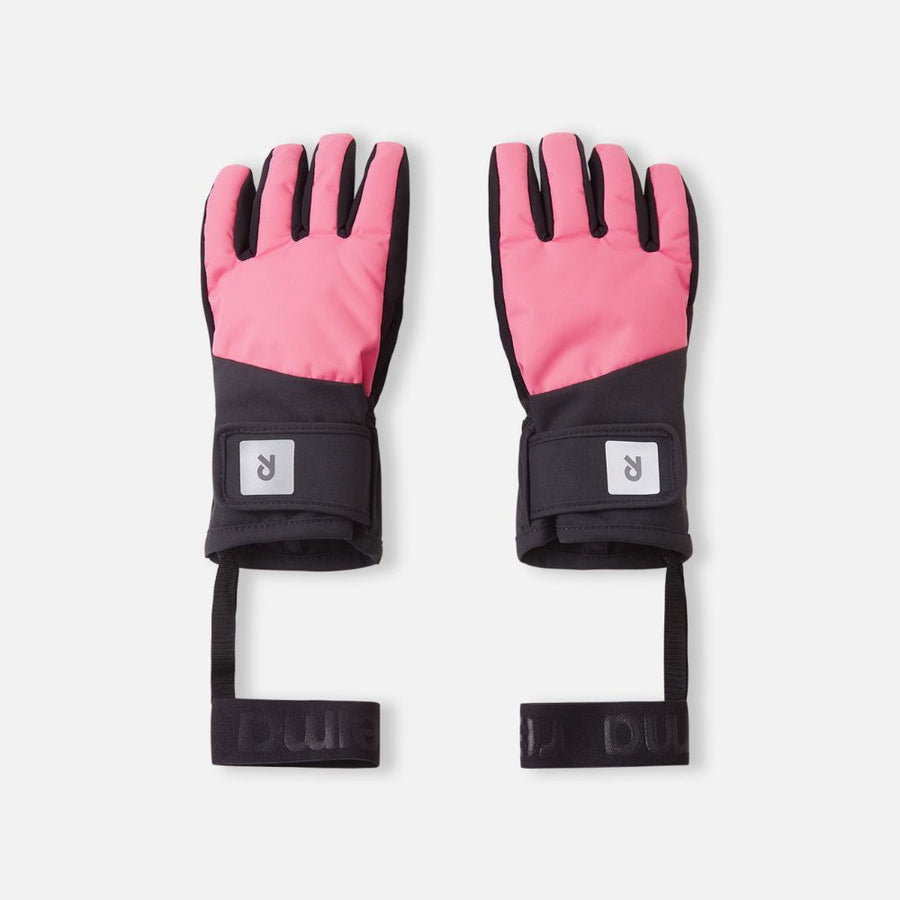 Reima Hanskas Kids Ski Gloves, Coral Pink