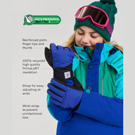 Reima Hanskas Primaloft Kids Ski Gloves, Twilight Blue