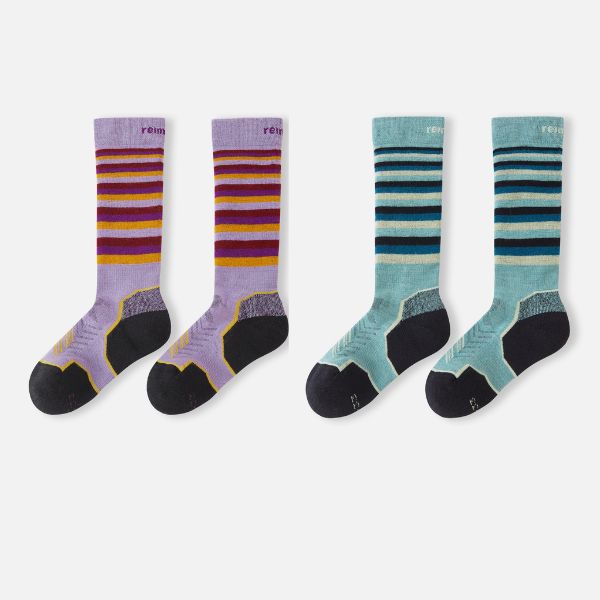 Reima Striped Kids Ski Socks, Suksille