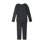 Reima Lani Thermal Base Layer Set, Black Melange, Kids Thermals, Little Skiers