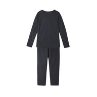 Reima Lani Thermal Base Layer Set, Black Melange, Kids Thermals, Little Skiers