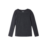 Reima Lani Thermal Base Layer Set, Black Melange, Kids Thermals, Little Skiers