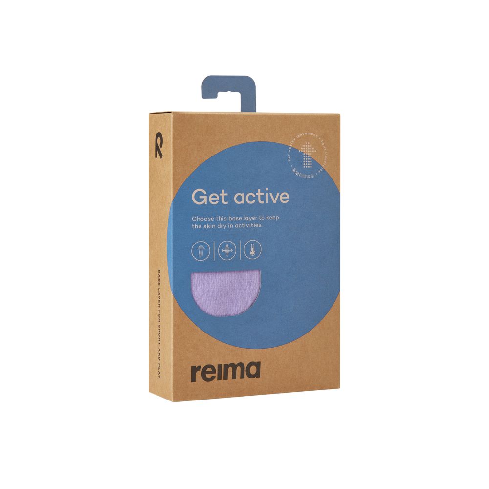 Reima Lani Thermal Base Layer Set, Blooming Lilac, Kids Thermals, Little Skiers