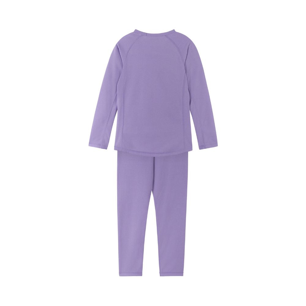 Reima Lani Thermal Base Layer Set, Blooming Lilac, Kids Thermals, Little Skiers