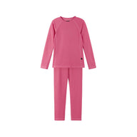 Reima Lani Thermal Base Layer Set, Soft Coral, Kids Thermals, Little Skiers