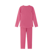 Reima Lani Thermal Base Layer Set, Soft Coral, Kids Thermals, Little Skiers