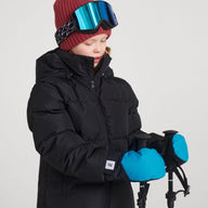 Waterproof, warm Reima Lapases Primaloft Kids Ski Mittens, Aquatic Blue