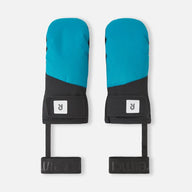 Waterproof, warm Reima Lapases Primaloft Kids Ski Mittens, Aquatic Blue