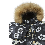 Toddler Snowsuit - Reima Lappi Waterproof Snowsuit, Black Flower.  Perfect for Lapland and Skiing Holidays