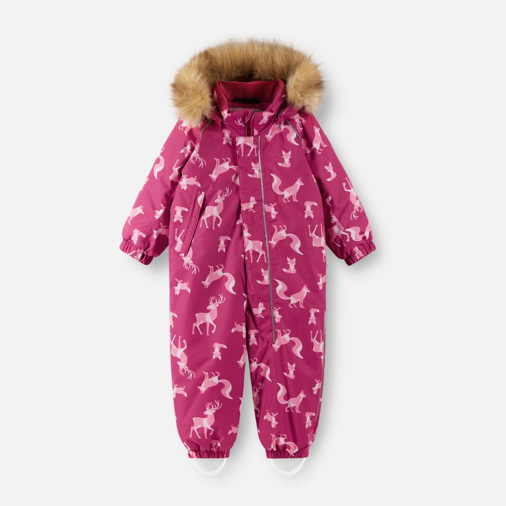 Toddler Snowsuit - Reima Lappi Overall, Rosy Berry