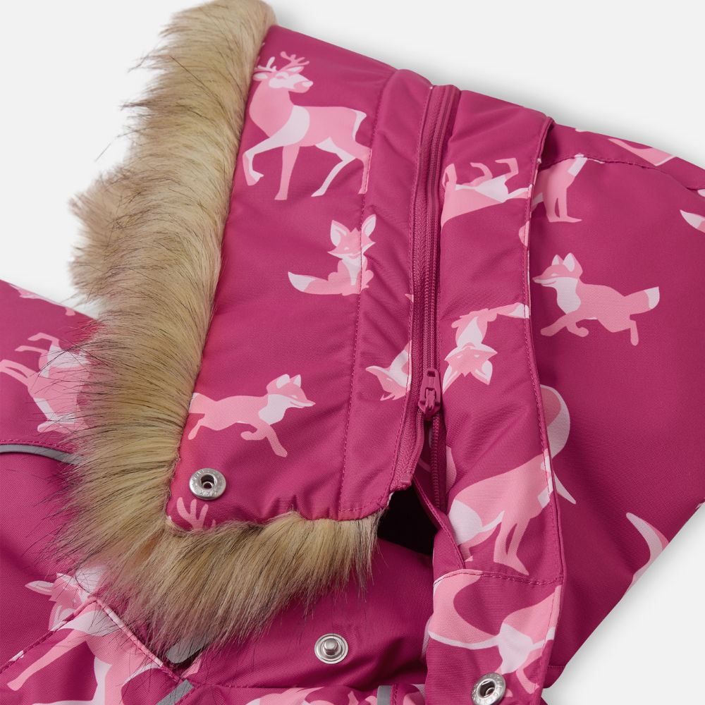Toddler Snowsuit - Reima Lappi Overall, Rosy Berry