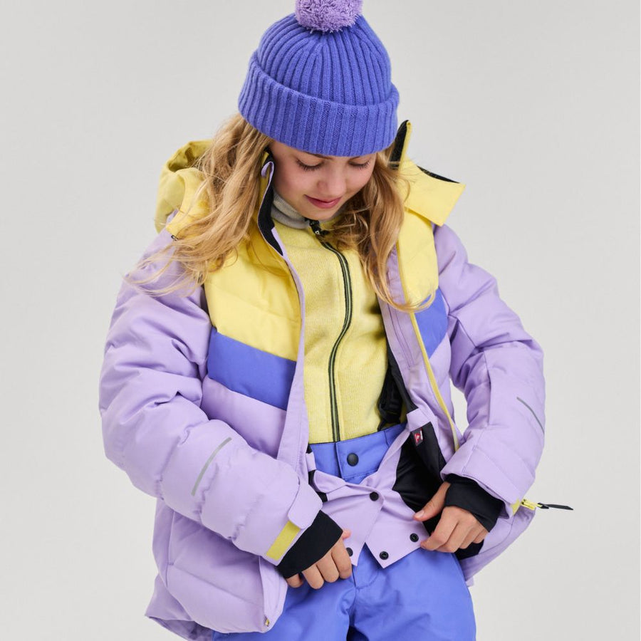 Reima Luppo Girls Ski Jacket, Blooming Lilac - waterproof puffer girls ski jacket in lilac