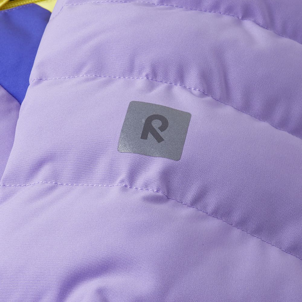 Reima Luppo Girls Ski Jacket, Blooming Lilac - waterproof puffer girls ski jacket in lilac