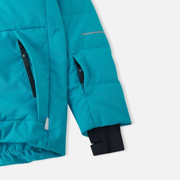 Reima Ranua Kids Waterproof Down Ski Jacket - Aquatic Blue