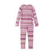 Reima Taitoa Super Soft Merino Thermal Set, Grey Pink