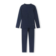 Reima Taitoa Super Soft Merino Thermal Set, Navy, Kids Thermals, Little Skiers