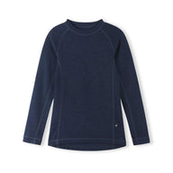 Reima Taitoa Super Soft Merino Thermal Set, Navy, Kids Thermals, Little Skiers