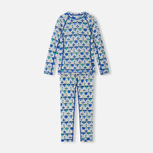 Reima Taitoa Super Soft Merino Thermal Set, Beige Birch