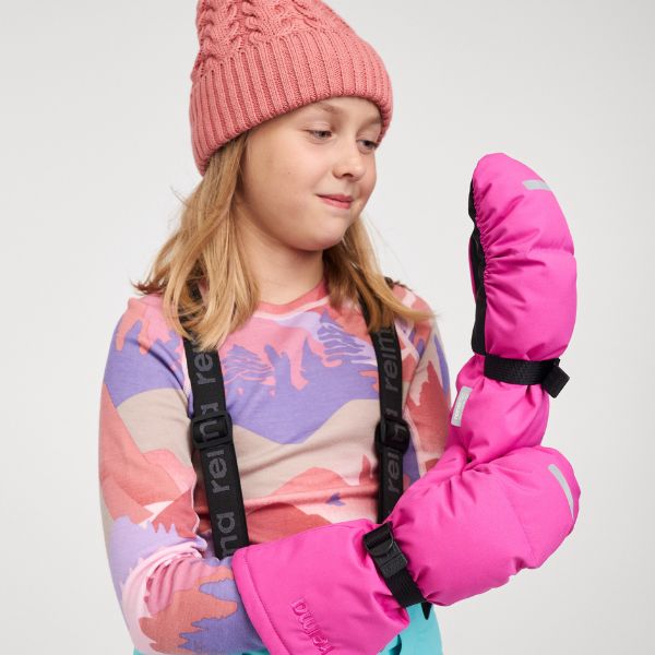 Reima Taitoa Super Soft Merino Thermal Set, Grey Pink