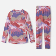 Reima Taitoa Super Soft Merino Thermal Set, Grey Pink