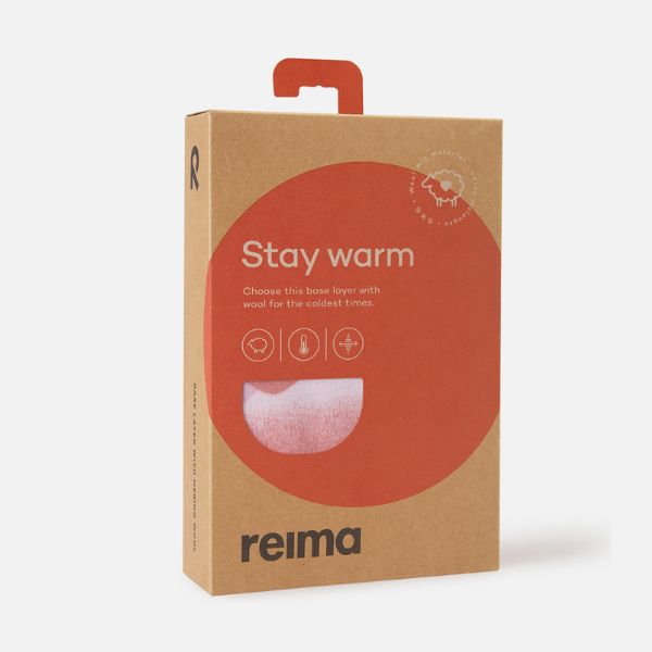 Reima Taitoa Super Soft Merino Thermal Set, Grey Pink