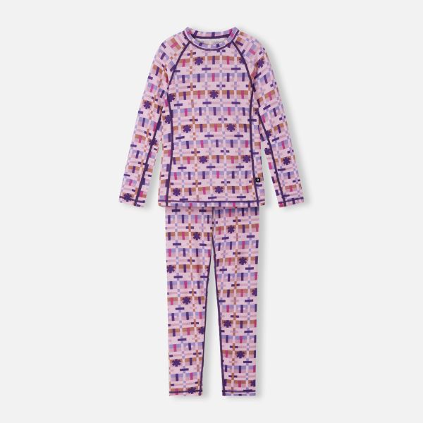 Reima Taitoa Super Soft Merino Thermal Set, Pale Rose