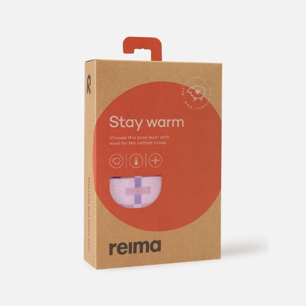 Reima Taitoa Super Soft Merino Thermal Set, Pale Rose