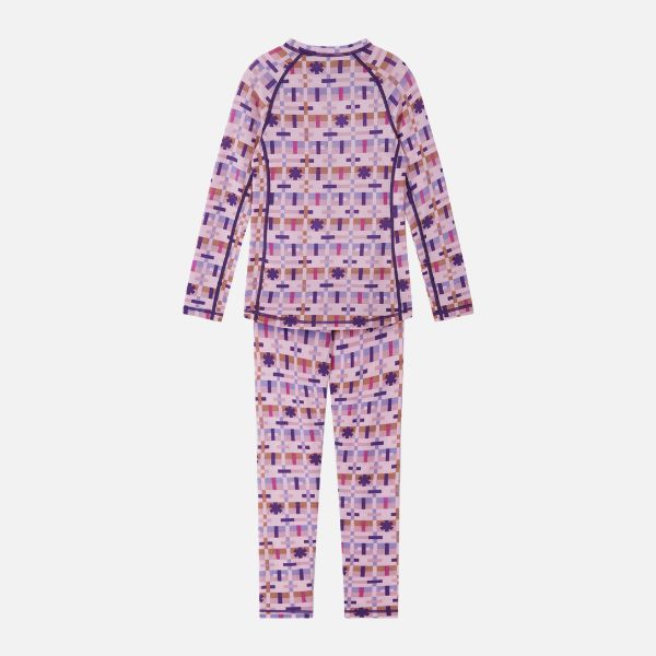 Reima Taitoa Super Soft Merino Thermal Set, Pale Rose