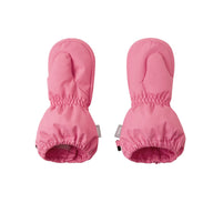 Reima Tassuin Toddler Snow Mittens, Soft Coral. Long zip and well padded with insulation for skiing and Lapland holidays