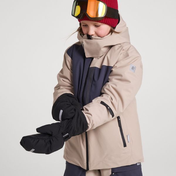Super Warm Kids Ski Mittens - Reima Vanukko, Black