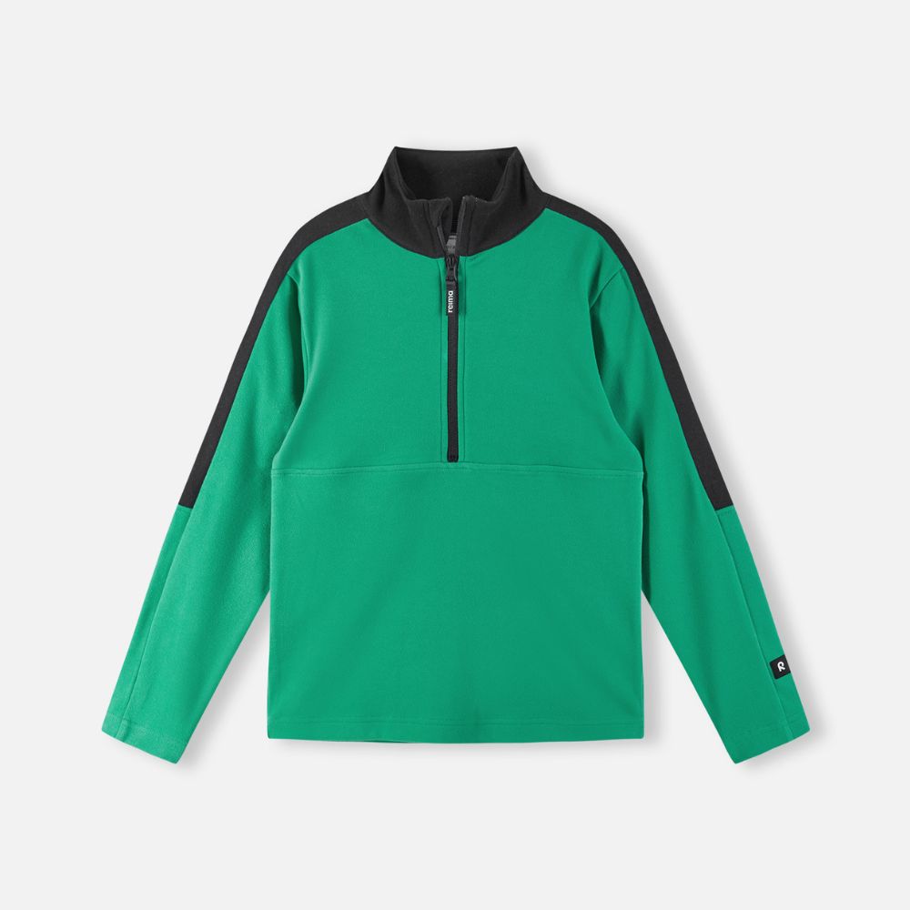 Reima Laduille Mid Layer, Green.  Boys Fleece For Skiing 