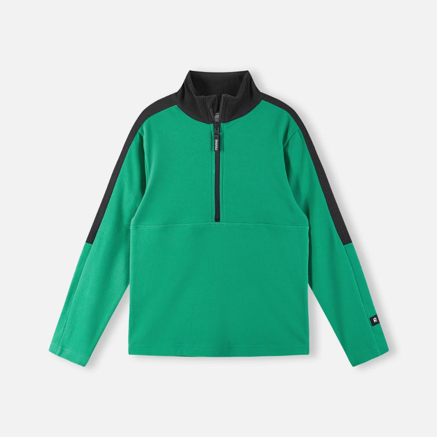 Reima Laduille Mid Layer, Green.  Boys Fleece For Skiing 