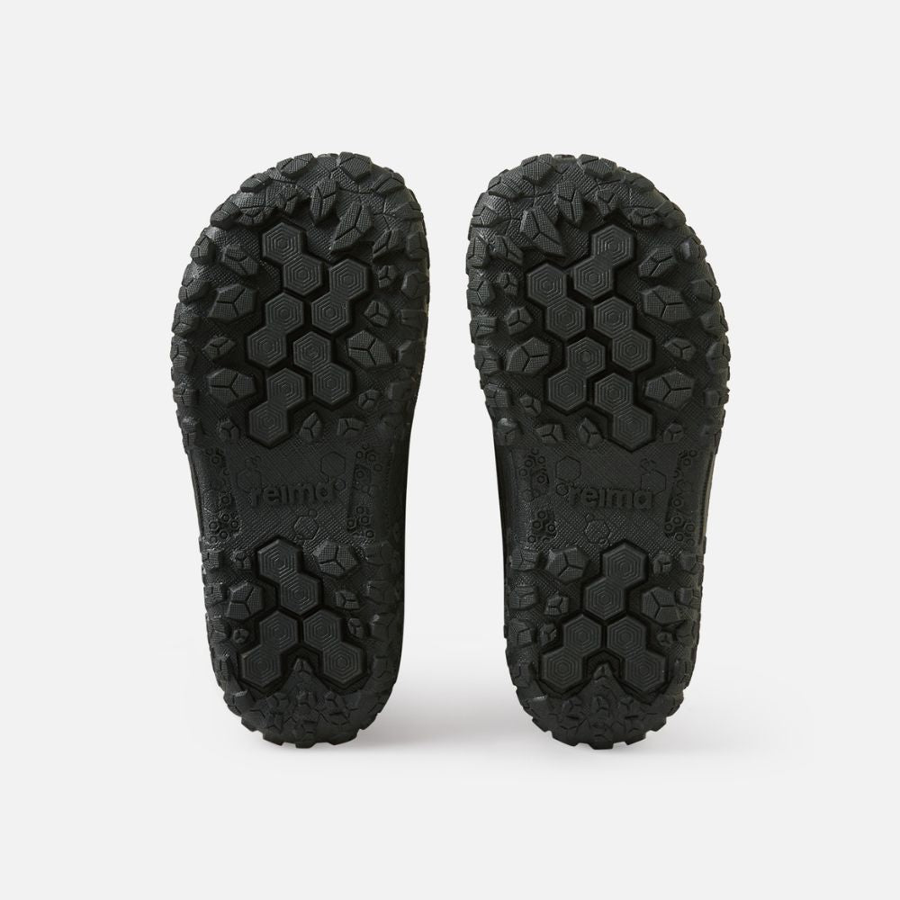 Reima Muhvari Kids Snow Boots, Black with a white or black fur trim