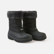 Reima Muhvari Kids Snow Boots, Black with a white or black fur trim