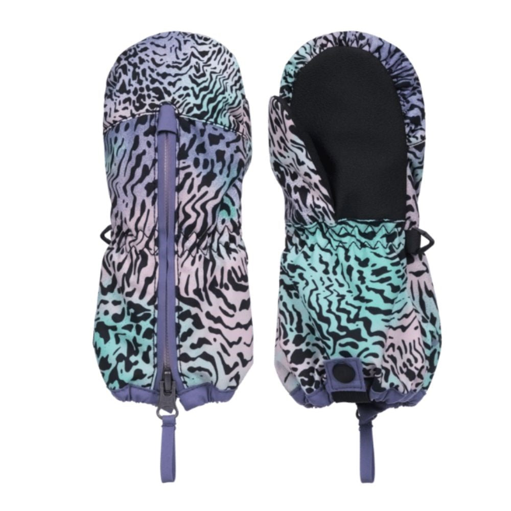 Roxy Snows Up Kids Ski Mittens, Black Snow Drifting