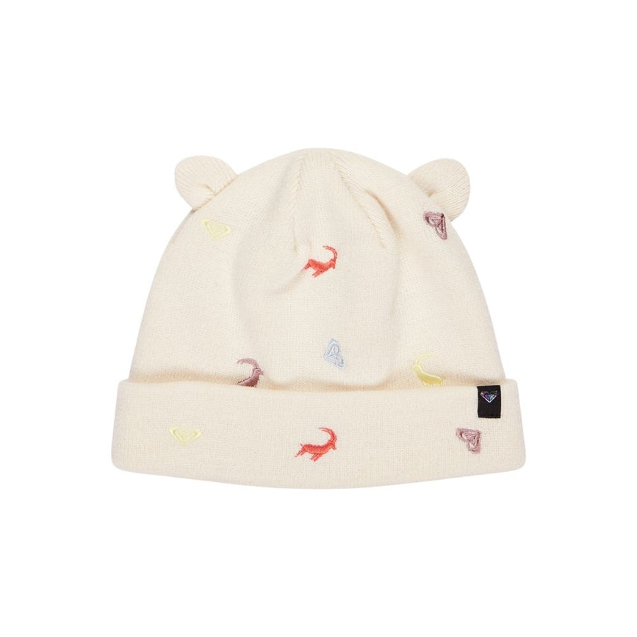 Roxy Girls Mini SnowMoon Ski Beanie - Whisper White