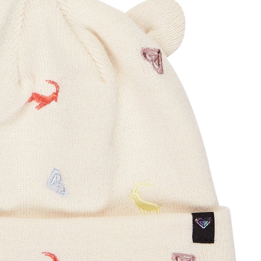 Roxy Girls Mini SnowMoon Ski Beanie - Whisper White