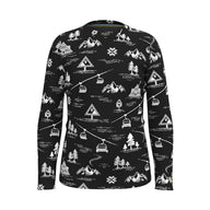 Smartwool Kids Merino Base Layer Thermal Top - Black Ski Day
