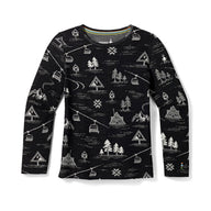 Smartwool Kids Merino Base Layer Thermal Top - Black Ski Day