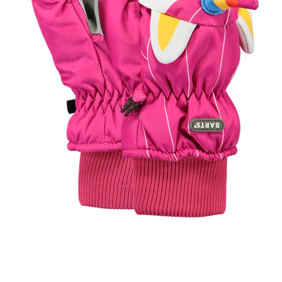Unicorn Toddler Skiing Mittens - With Mitten String attachment points